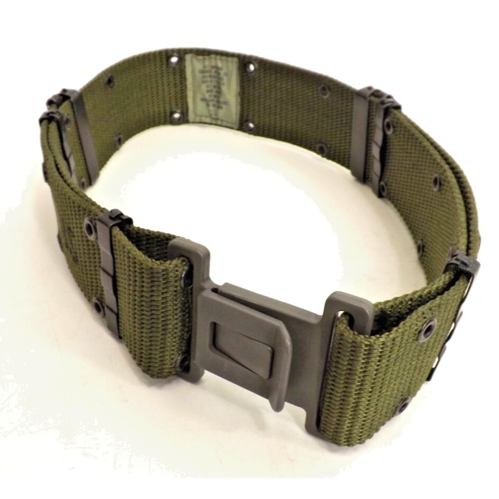 USGI Military Nylon Web tactical Equipment Belt LC-2 -- center clip: Size MEDIUM